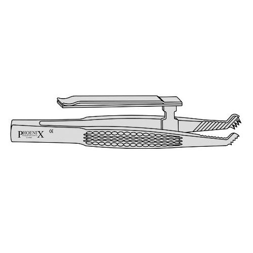 Childe Suture Forceps For Approximating With Rack 180mm Angled