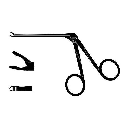 Stride Aural Wire Closing Forceps Crocodile Action With A black Finish 70mm Shoulder Length