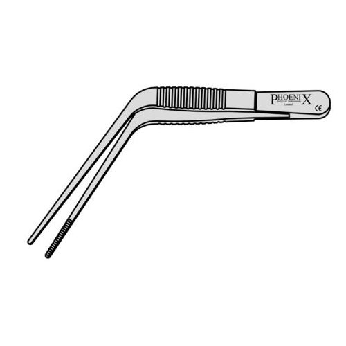 Wilde Aural Spring Pattern Dressing Forceps With Angular Serrated Jaws 130mm