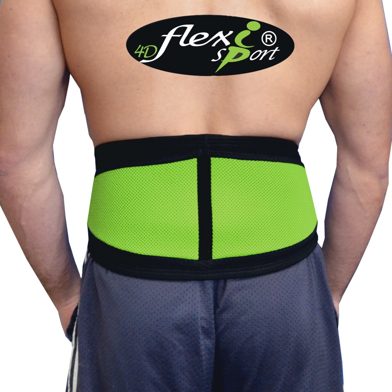 4Dflexisport® Lime Lumbar Support Belt with Side Pulls Health and Care