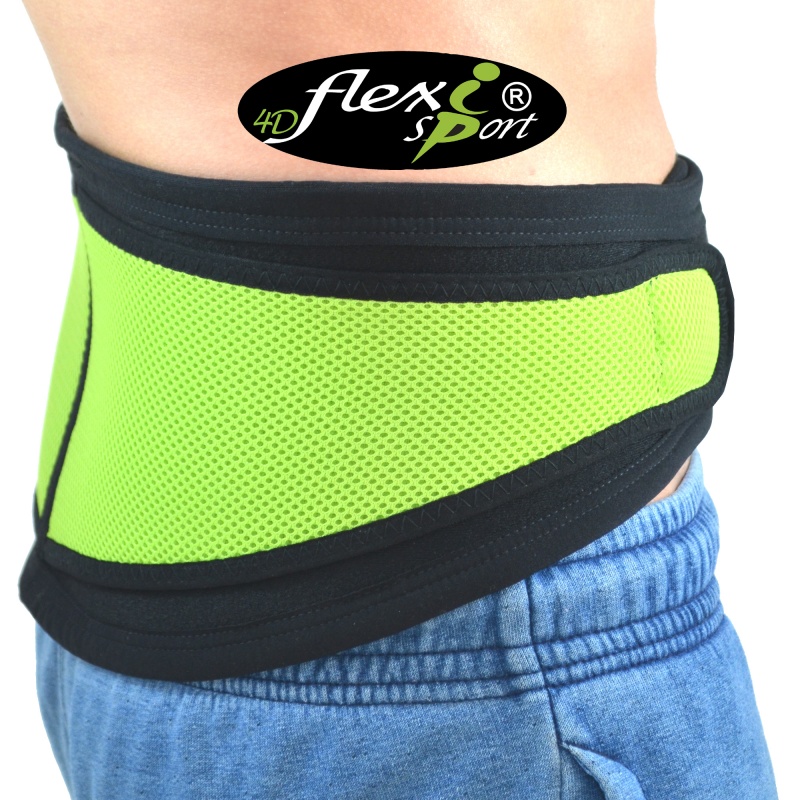4Dflexisport® Lime Lumbar Support Belt with Side Pulls Health and Care