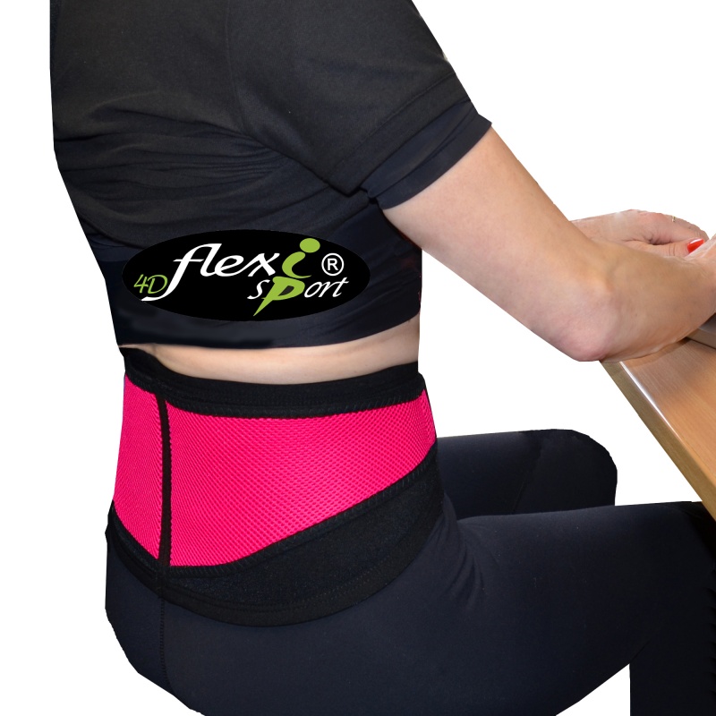 4Dflexisport® Raspberry Lumbar Support Belt with Side Pulls Sports