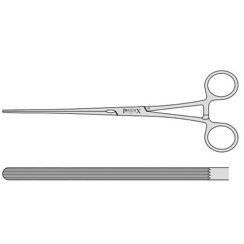 Lane Intestinal Clamp With 75mm Longitudinal Serrated Blades And Box