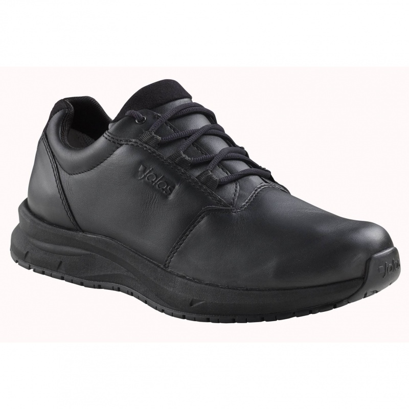 Jalas Anti-Shock Black Leather Work Shoes | Health and Care