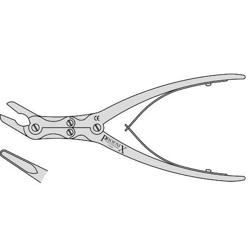 Killearn Bone Rongeur With 3mm Bite And Compound Action With Fine Long Jaws 230mm Angled