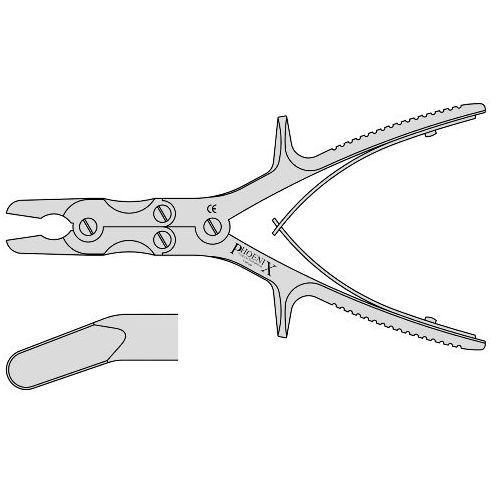 thumbnail image 2 of S.S. Stille-Luer Bone Rongeur – Double Action, 8.75" Curved, Orthopedic Surgical Instrument 2 of 6