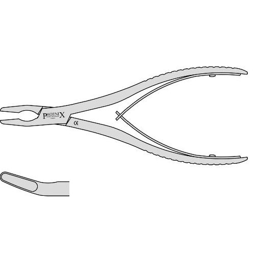 Wilms Bone Rongeur Angled On Flat With Narrow Jaws And A 4mm Bite With