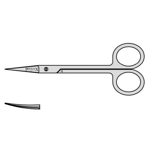 Iris Scissors Fine Pointed 115mm Curved (Pack of 10) Health and Care
