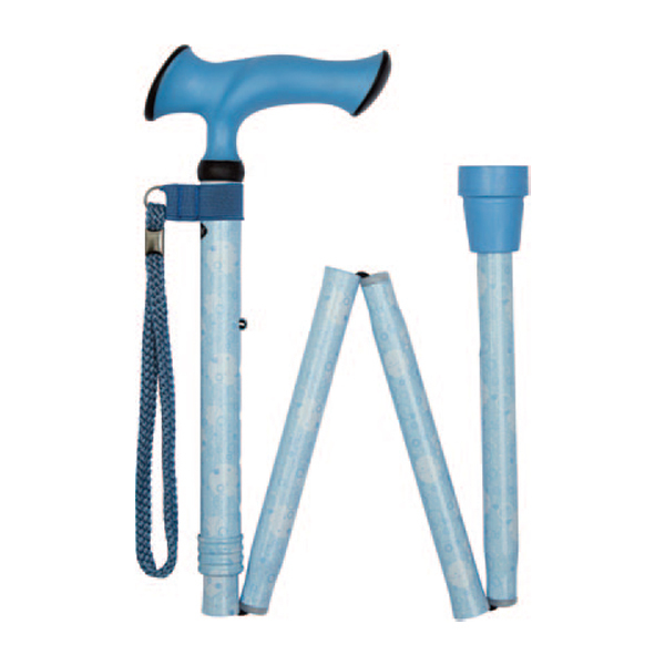 Ziggy Blue Ergonomic Handle Walking Stick Health and Care
