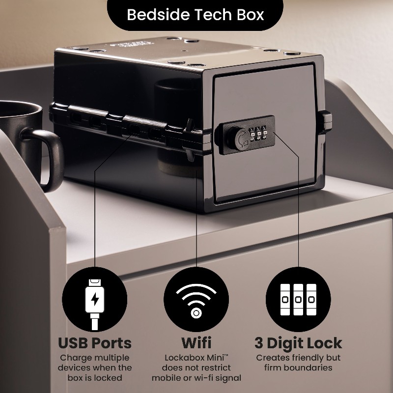 Lockabox Mini™ Lockable Storage Box Jet | Health and Care