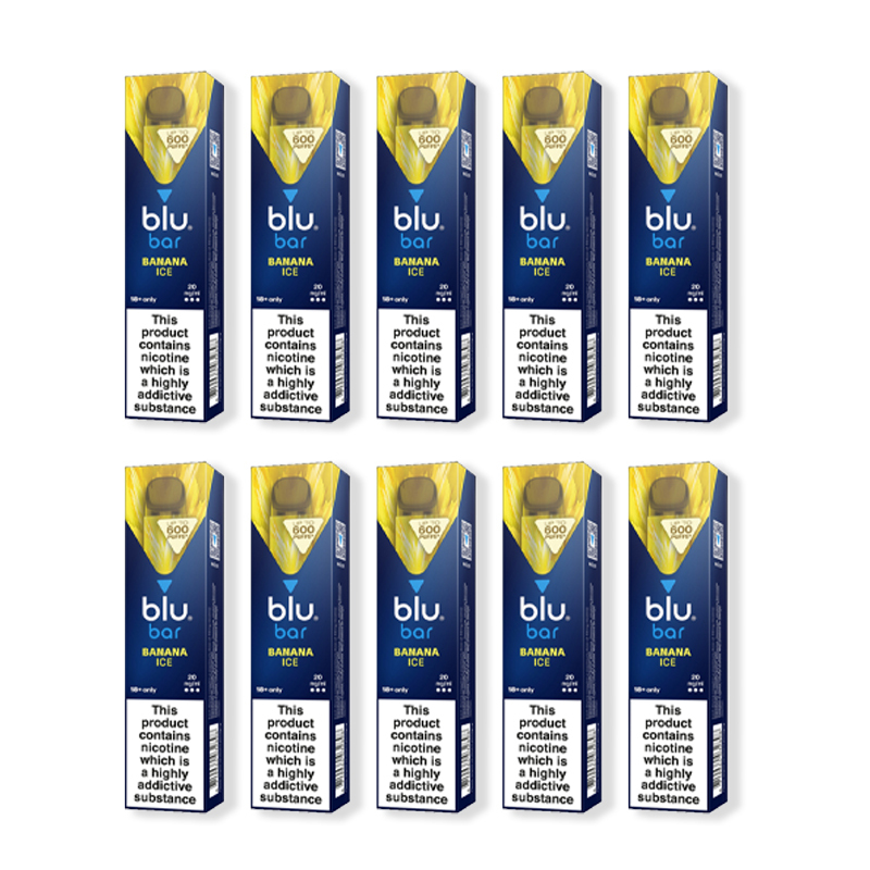 BluBar BananaIce Disposable Vape (10 Pack) Health and Care