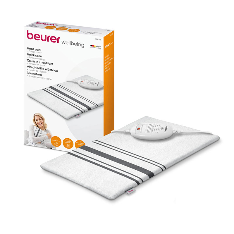Beurer HK25 Grey/White Electric Heat Pad Health and Care