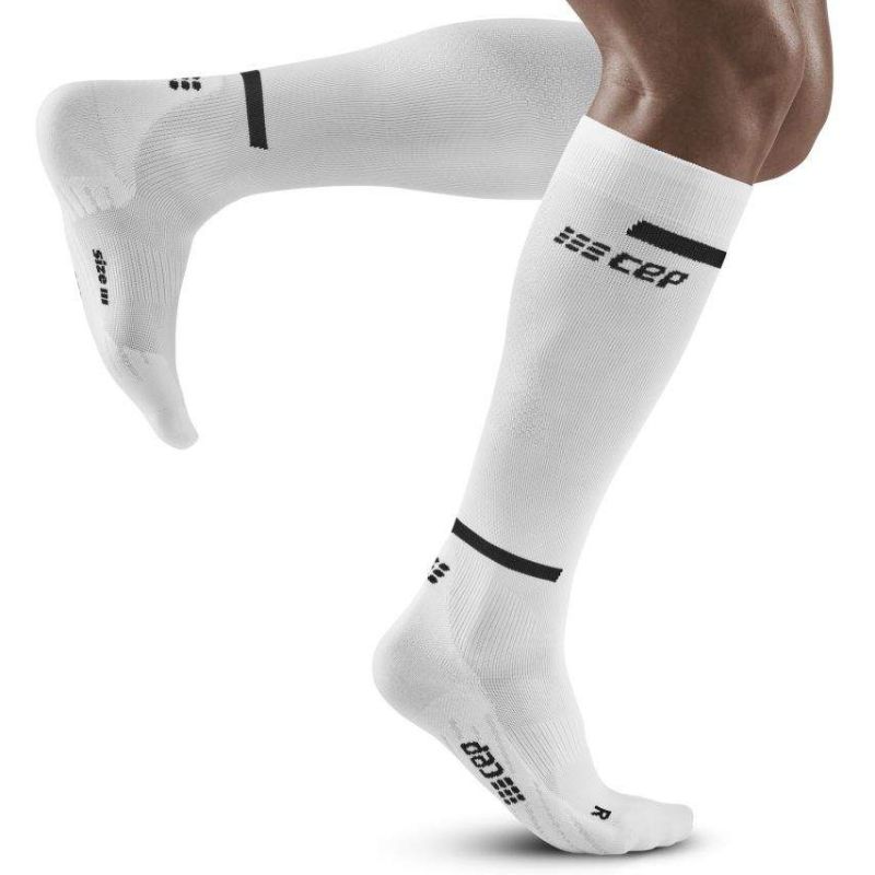 CEP Long White Men's Running Socks | Health and Care