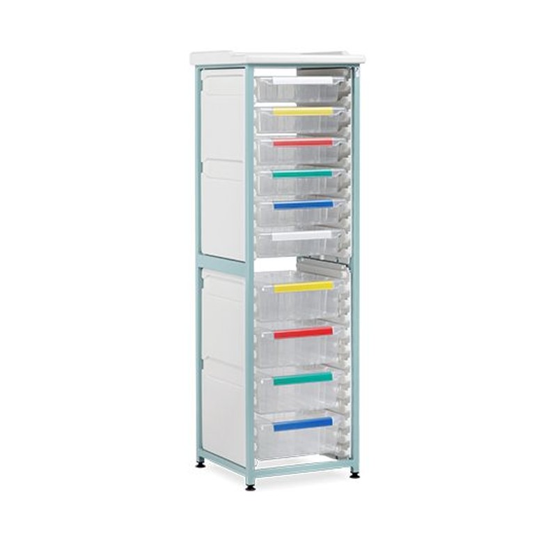Bristol Maid Single-Column Caretray Rack with Six Shallow Trays and ...