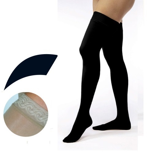 JOBST Opaque Compression Class 1 (18 - 21mmHg) Thigh High Black Closed ...