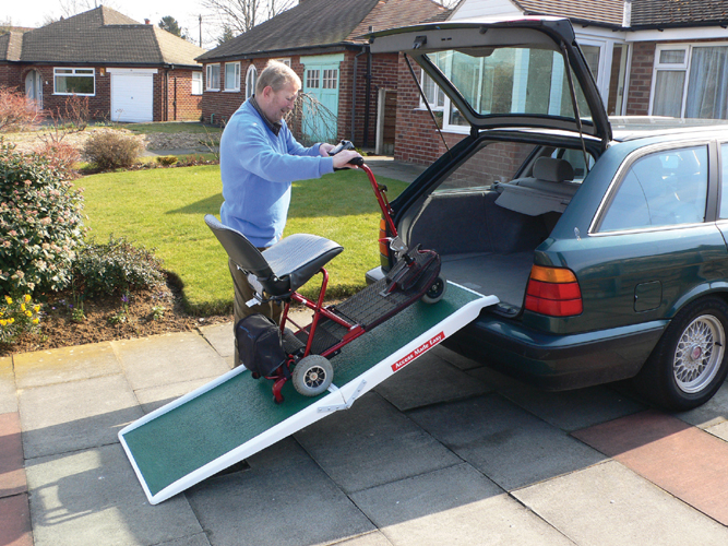 Folding Scooter and Wheelchair Ramp Sports Supports Mobility