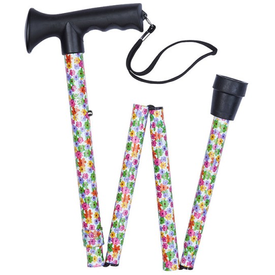 Ziggy Multifloral Walking Stick with Gel Handle Health and Care