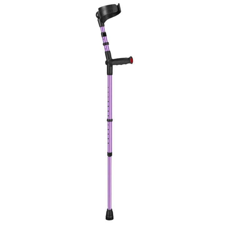 Ossenberg Lilac Closed-Cuff Soft-Grip Double Adjustable Forearm Crutch