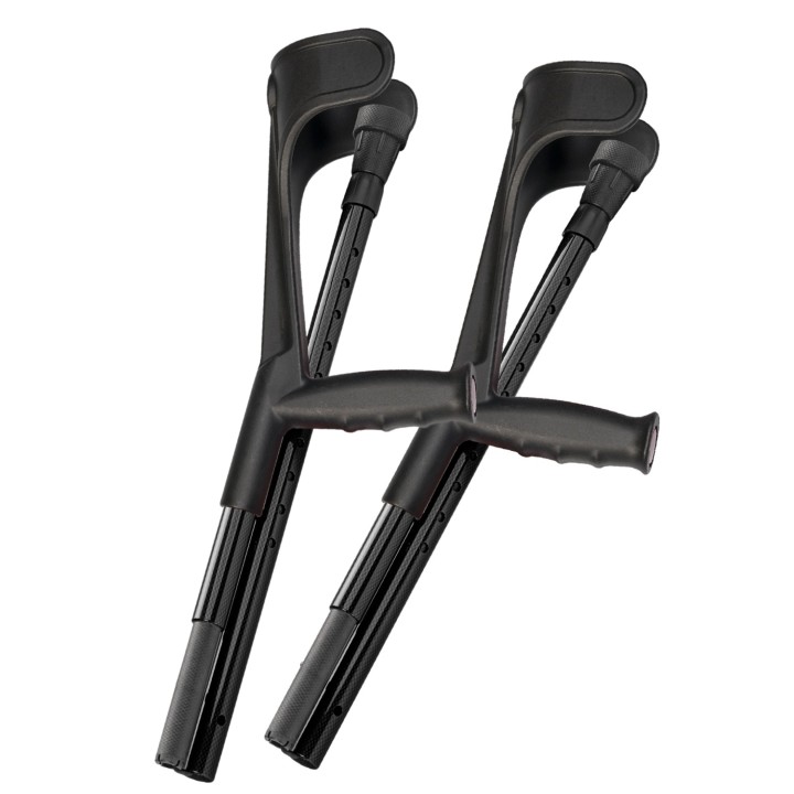 Ossenberg Open-Cuff Soft-Grip Folding Crutches