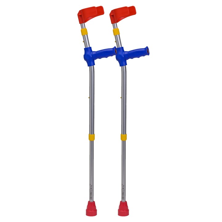 Ossenberg Open-Cuff Soft-Grip Double-Adjustable Children's Crutches (Pair)