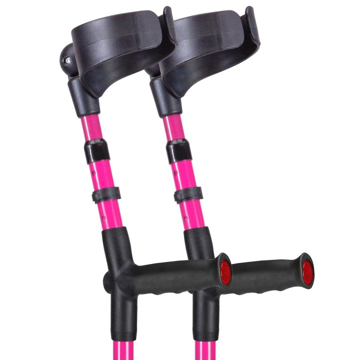 Ossenberg Pink SoftGrip Forearm Crutches Health and Care