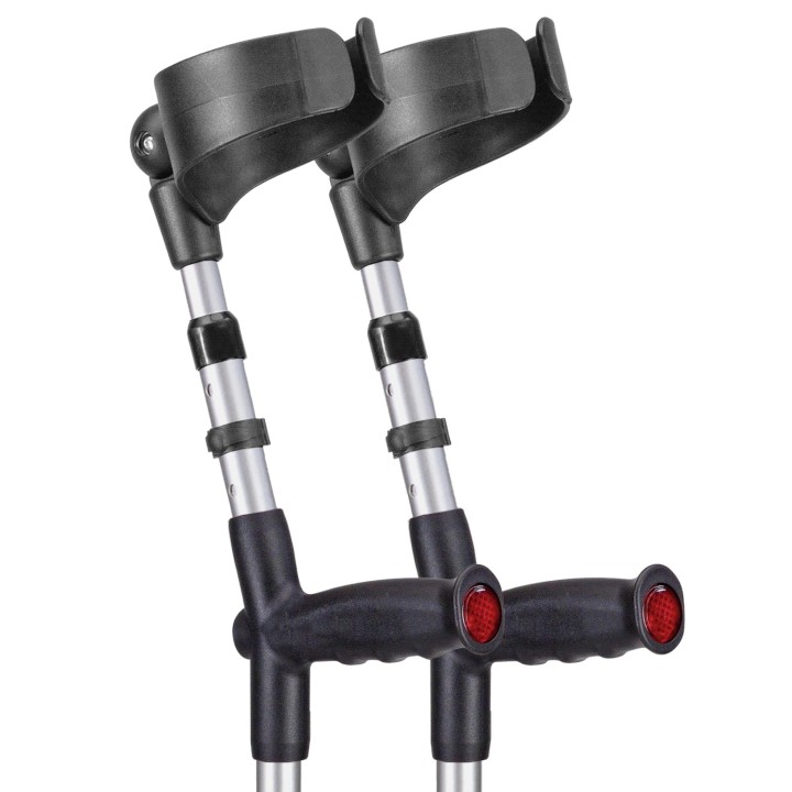 Ossenberg Silver SoftGrip Forearm Crutches Health and Care