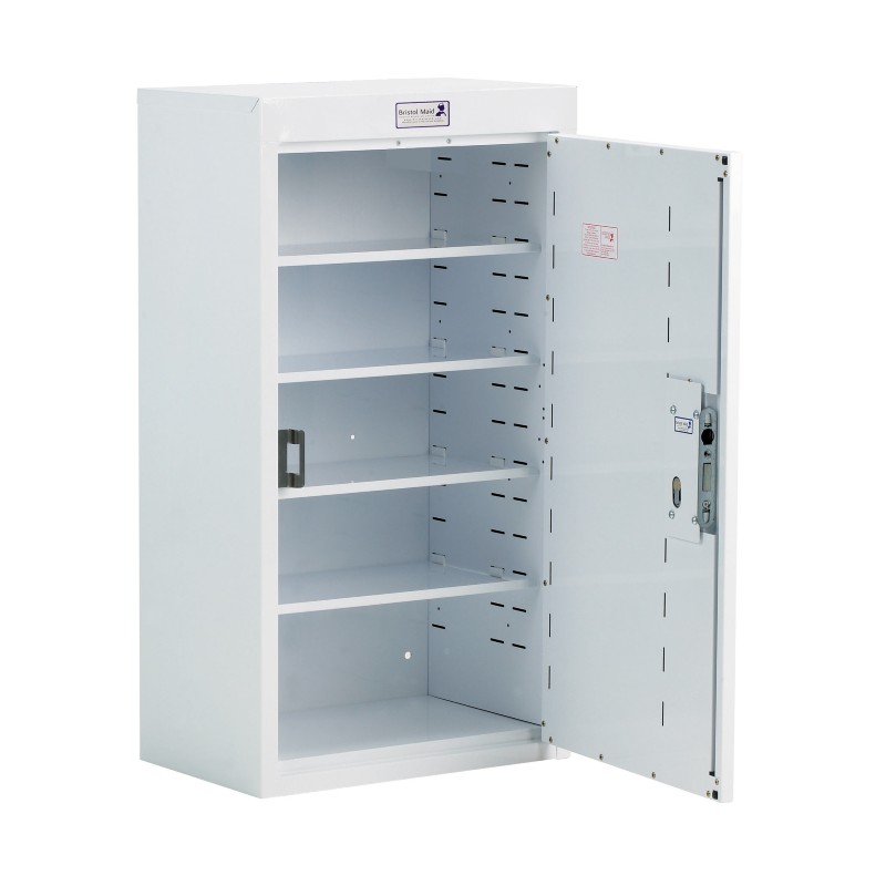 Bristol Maid Left-Opening Medicine Cabinet with Light (35 Nomad Cassette Capacity, 4 Shelves)