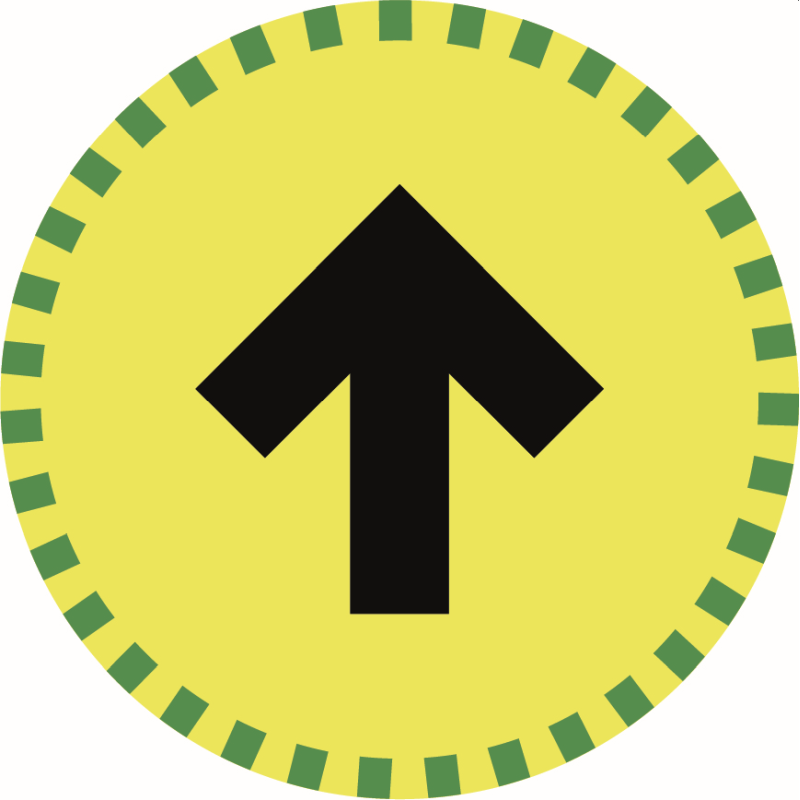 Social Distancing Yellow Arrow Floor Stickers Health and Care