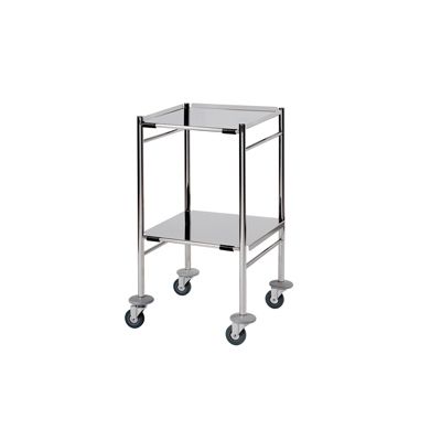 Sunflower Medical Surgical Trolley with 2 Removable Reversible Stainless Steel Shelves (Small)