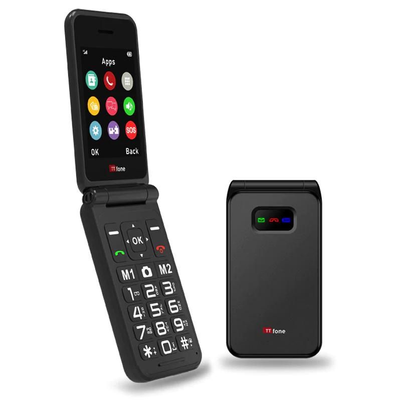 TTfone TT760 4G Big Button Flip Phone for Seniors (Black)