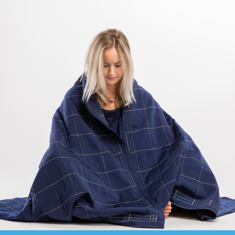 Tetcon Tear-Resistant Fleeced Anti-Suicide Blanket (Navy Blue)