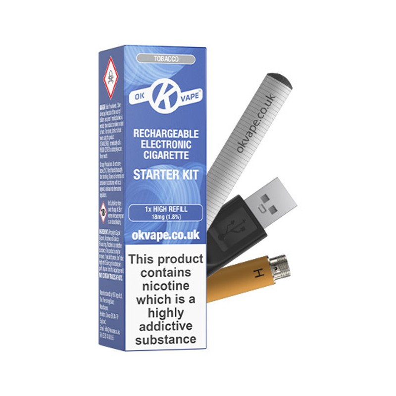 electronic cigarette starter kit uk OK Vape Tobacco Essentials Starter Kit