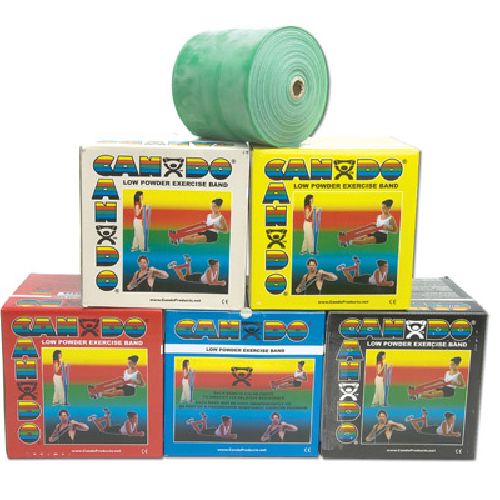 Cando Exercise Band 50 yd. Green/Medium Low Powder Sports