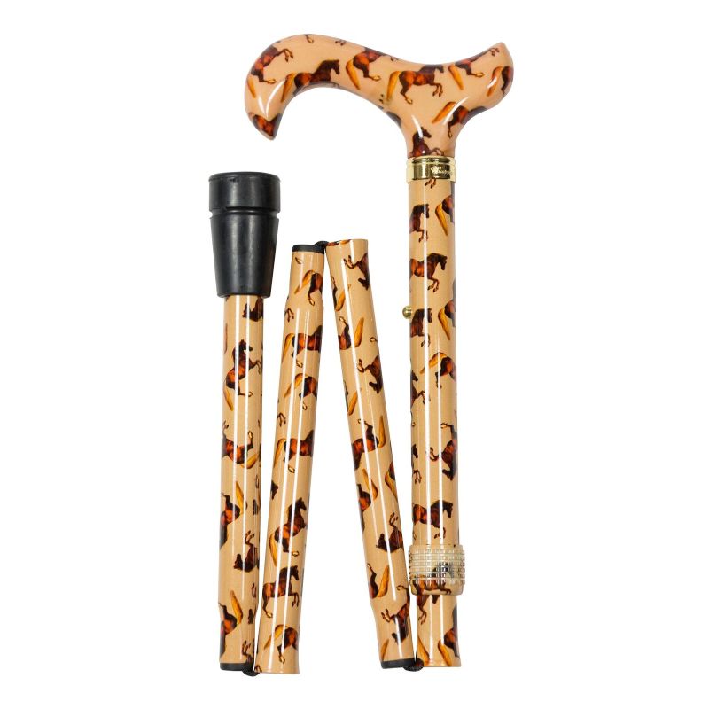 Adjustable Folding National Gallery Stubbs Whistlejacket Derby Handle Walking Cane