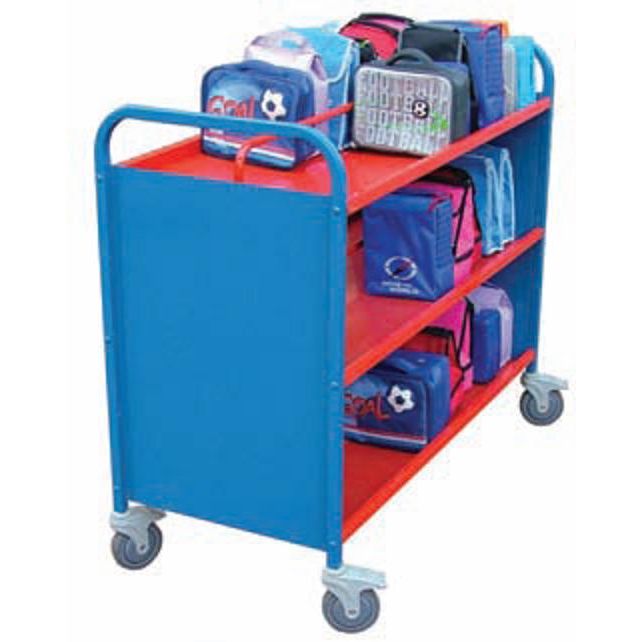 Aluminium Double Sided 60 Lunch Box Storage & Transportation Trolley Health and Care