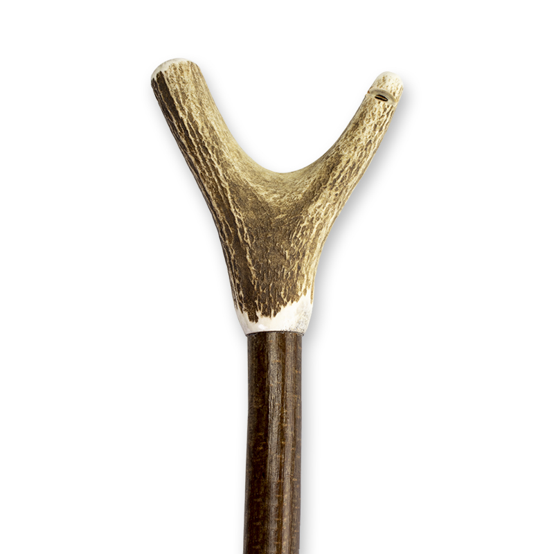 Antler Thumbstick Handle Walking Stick with Whistle Health and Care
