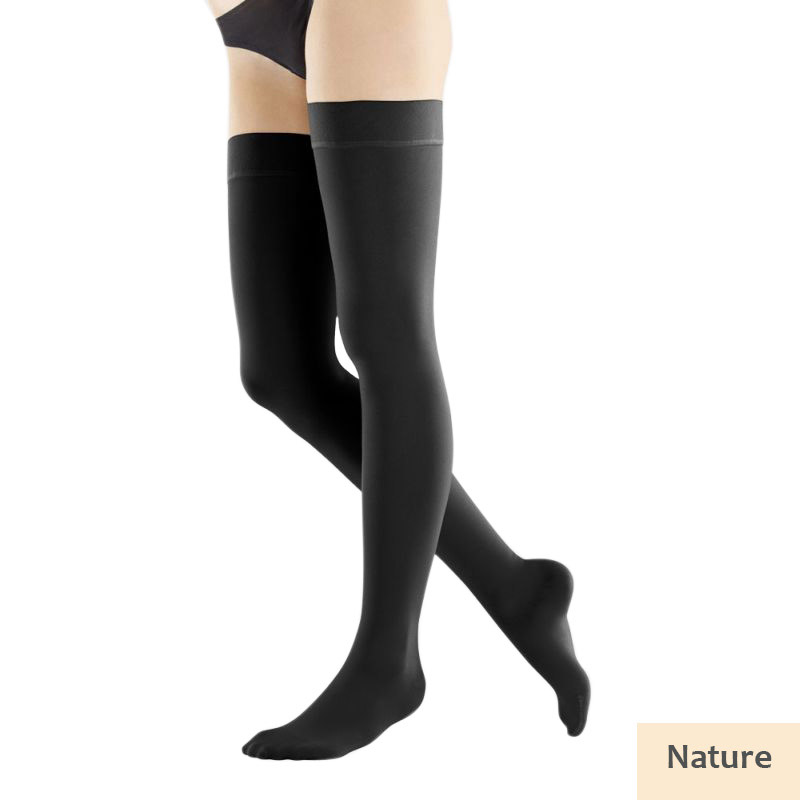 Bauerfeind VenoTrain Soft Class 2 Thigh High Creme Compression Stocking