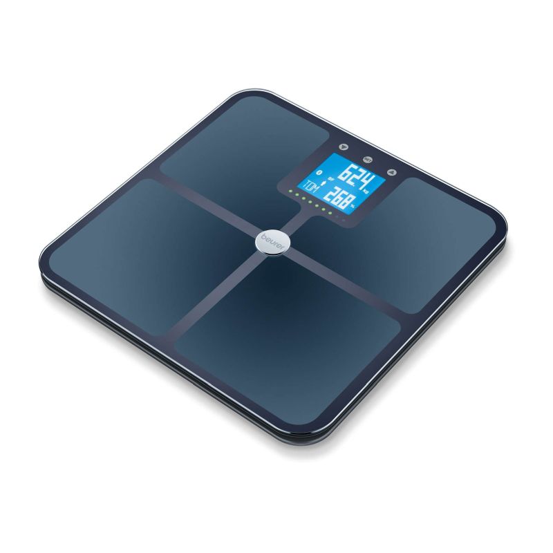 Beurer Glass Body Weight Fat BMI Calorie Consumption Analysis Bathroom Scale