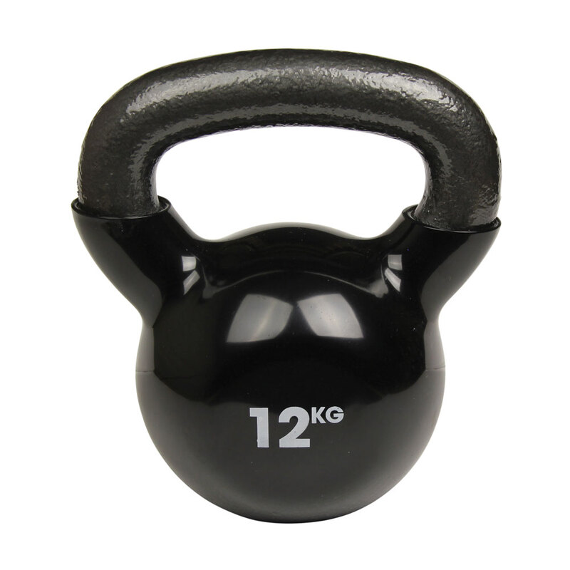 Fitness-Mad Black 12kg Kettlebell