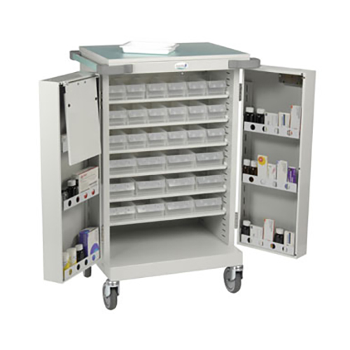 Bristol Maid Dispensing Tray Trolley with Double Doors, A and C Trays
