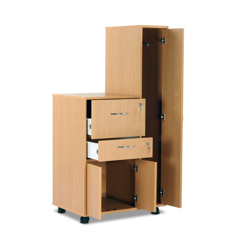 Bristol Maid Beech Bedside with RightHand Wardrobe (Cupboard