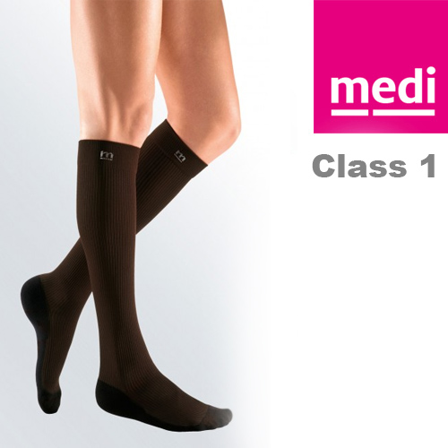 Medi Mediven Active Class 1 Brown Below Knee Compression Socks for Men Health and Care