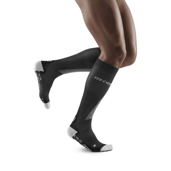 CEP Black/Light Grey Ultralight Pro Running Compression Socks for Men