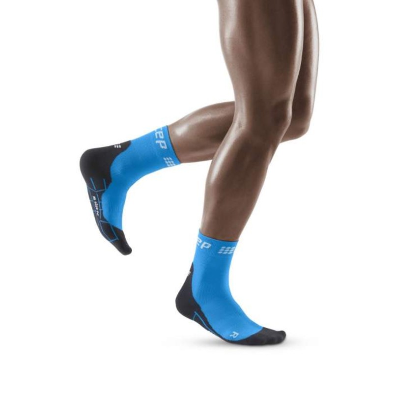 CEP Men's Blue Winter Short Compression Socks Health and Care