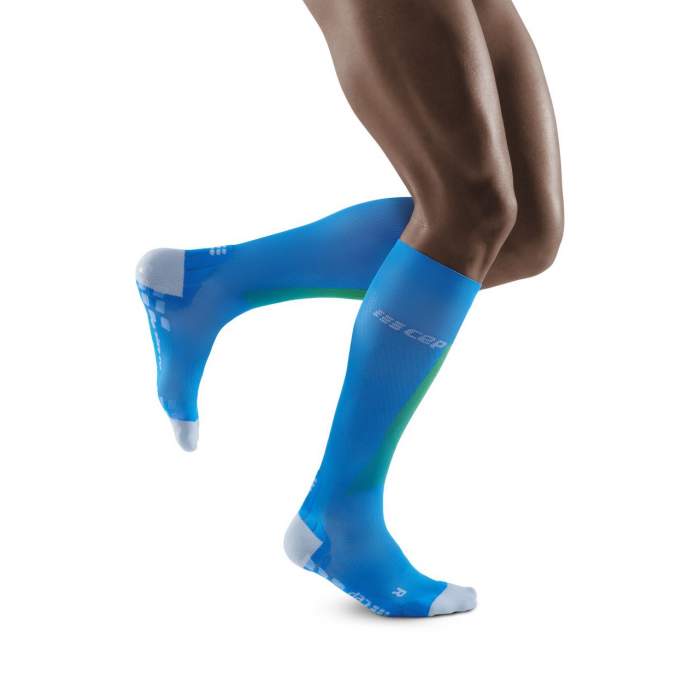 CEP Electric Blue/Light Grey Ultralight Pro Running Compression Socks for Men