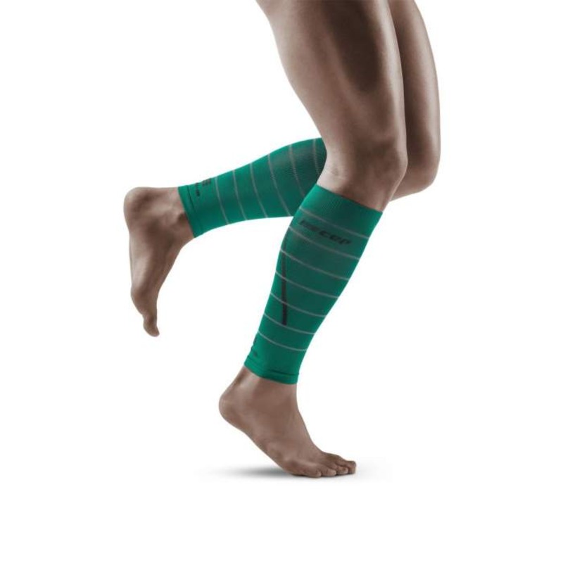 CEP Men's Green Reflective Compression Sleeves Health and Care