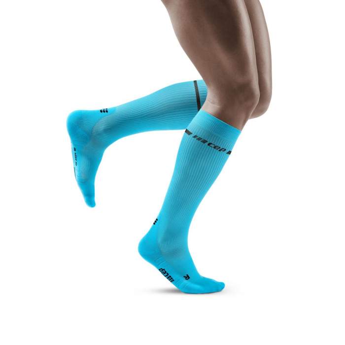 CEP Men's Blue Neon Compression Socks for Running