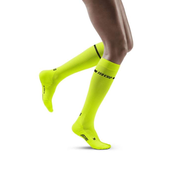 CEP Women's Yellow Neon Compression Socks for Running