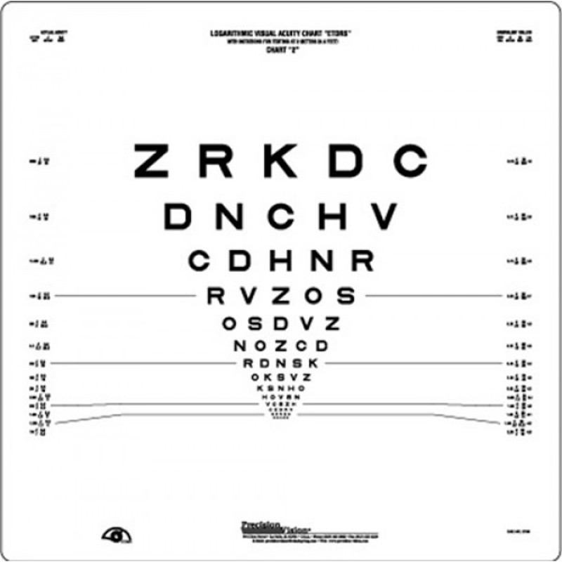 Precision Vision LogMAR Chart (Revised) | Health and Care