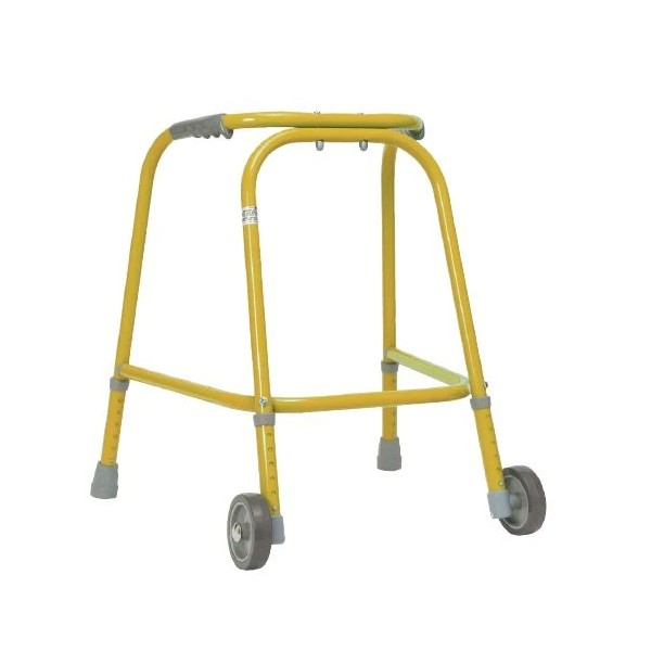 Children's Paediatric Gold Coated Wheeled Walking Frame